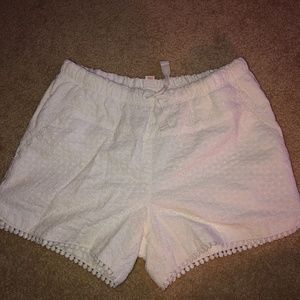 White Lacey Shorts